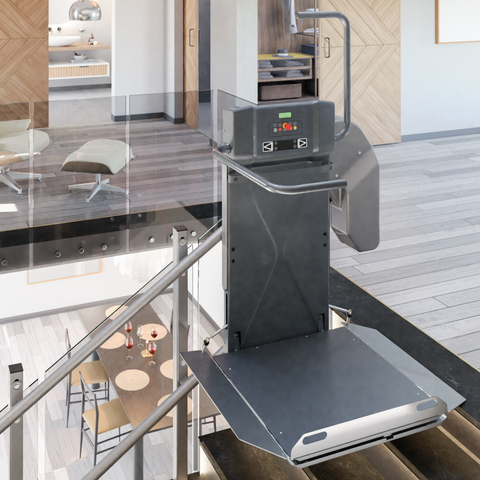 Inclined Slim Platform Wheelchair Lift for Curved Stairs