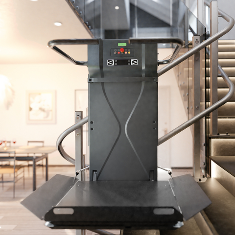 Inclined Slim Platform Wheelchair Lift for Curved Stairs