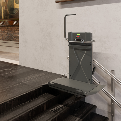 Inclined Platform Wheelchair Lift for Straight Stairs