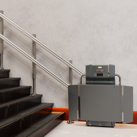 Inclined Platform Wheelchair Lift for Straight Stairs