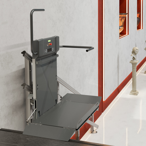 Inclined Platform Wheelchair Lift for Straight Stairs