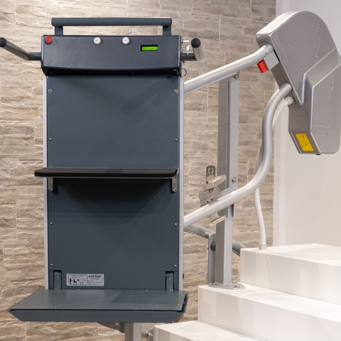 Super Slim Platform Standing Stair lift for Curved Stairs